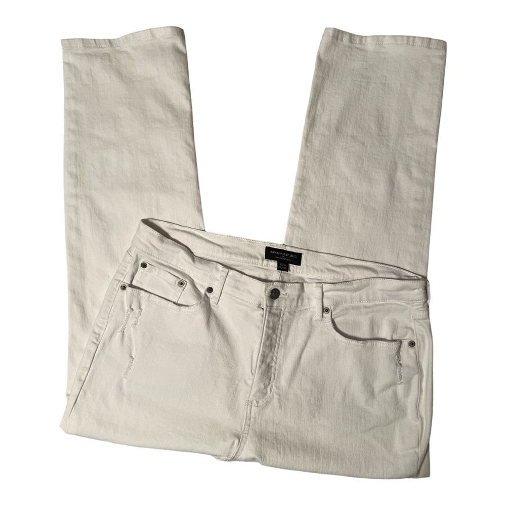 Banana Republic Girlfriend White Women Jeans